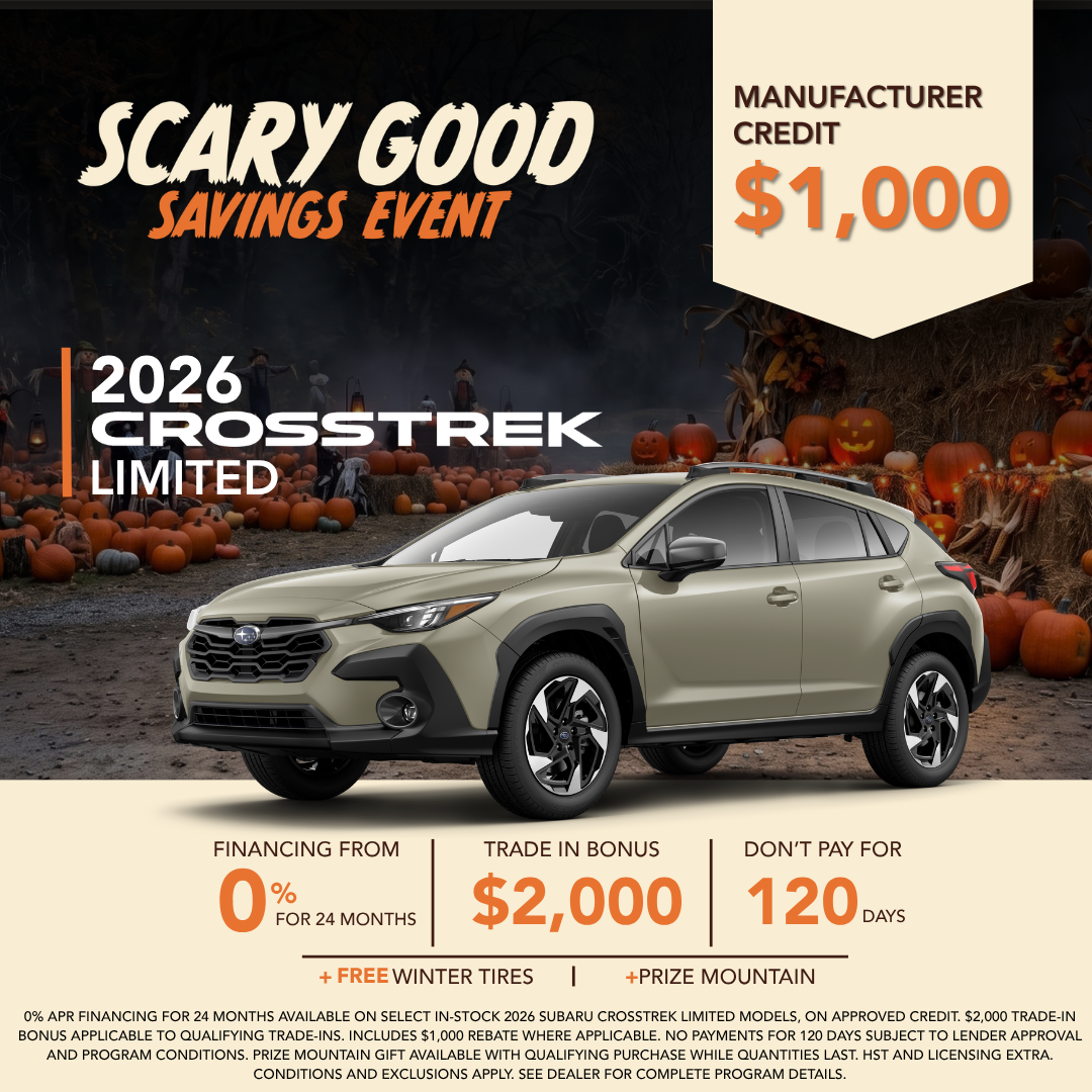 2026 Crosstrek Limited — financing from 0% for 24 months for eligible Subaru loyalty customers, O.A.C.
