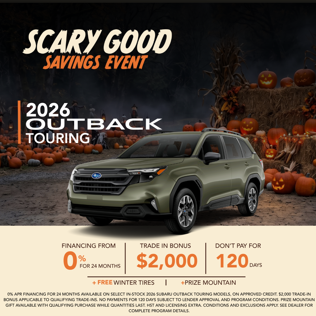2026 Outback Touring — financing from 0% for 24 months for eligible Subaru loyalty customers, O.A.C.